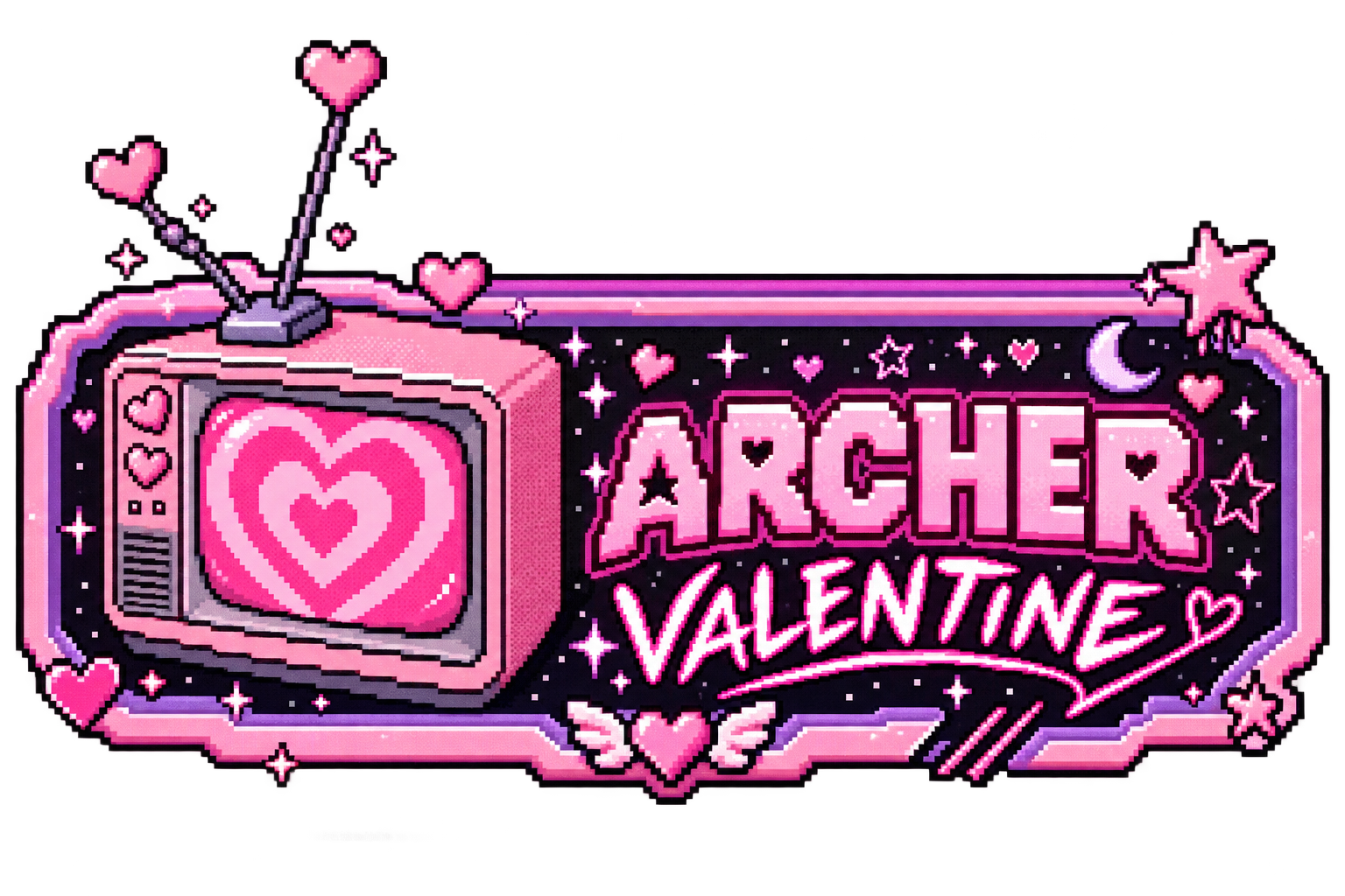 Archer Valentine Heart TV button