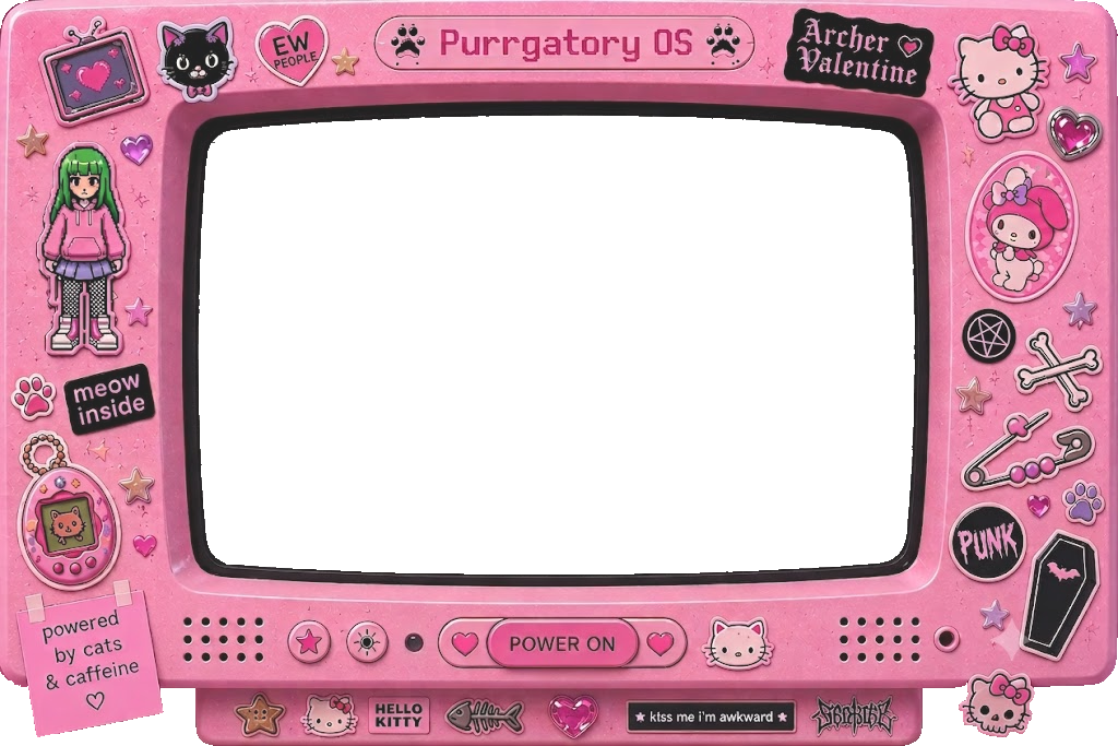 Purrgatory OS CRT frame